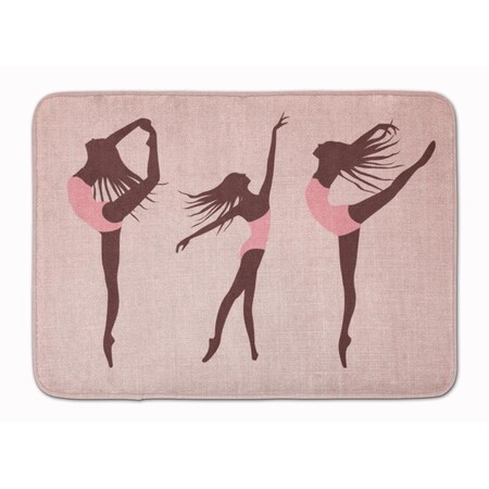 Carolines Treasures Dancers Linen Pink Machine Washable Memory Foam Mat BB5377RUG